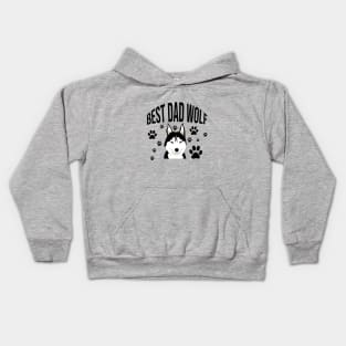 Best dad wolf Kids Hoodie